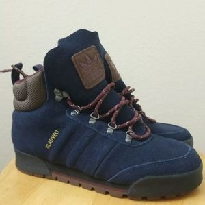 New Adidas Jake Blauvelt Hiking Suede Boot 2.0 Navy Brown EE6207 Men's Size 6.5